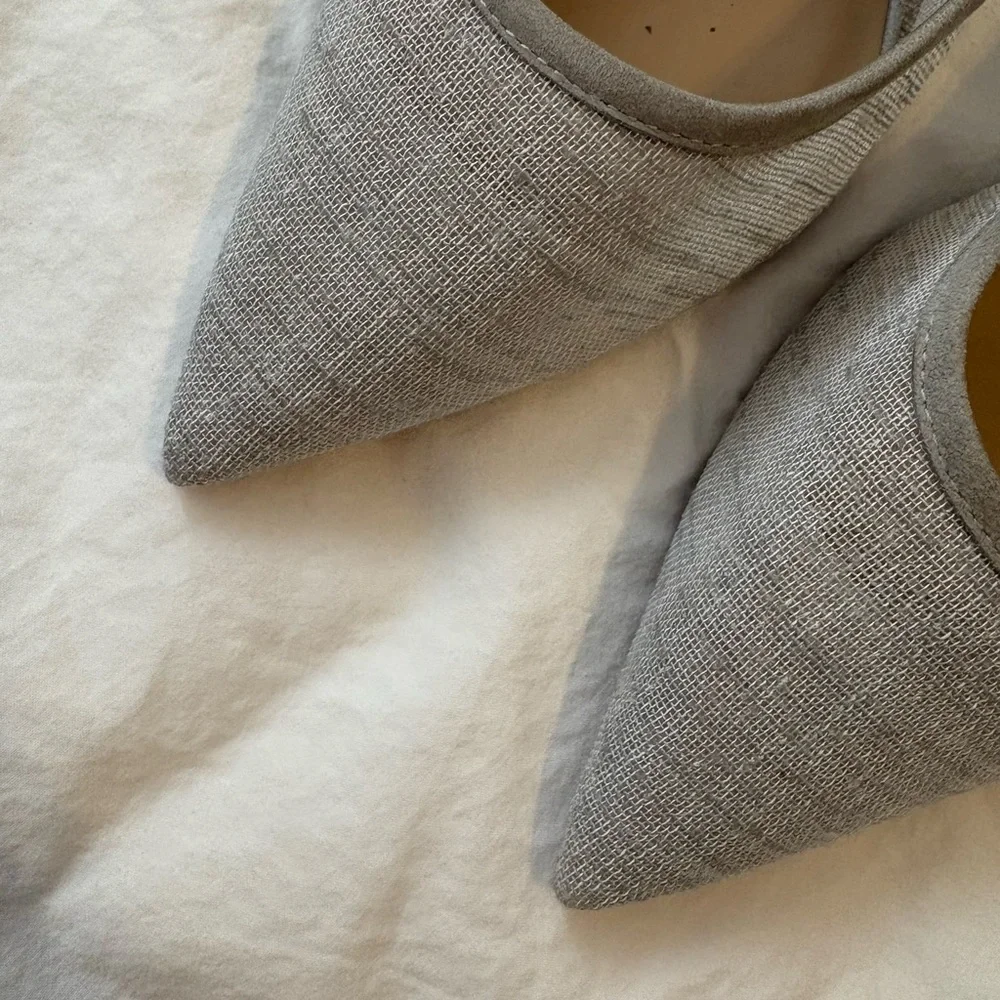 LK Bennett Light Blue Denim Heels - Picture 4 of 5